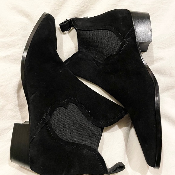 New Zara Woman suede Chelsea ankle boots sz 39 - Picture 8 of 13